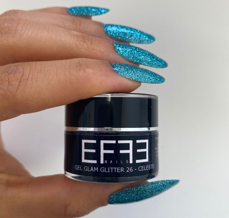 Gel Glam Glitter 26 - Celeste