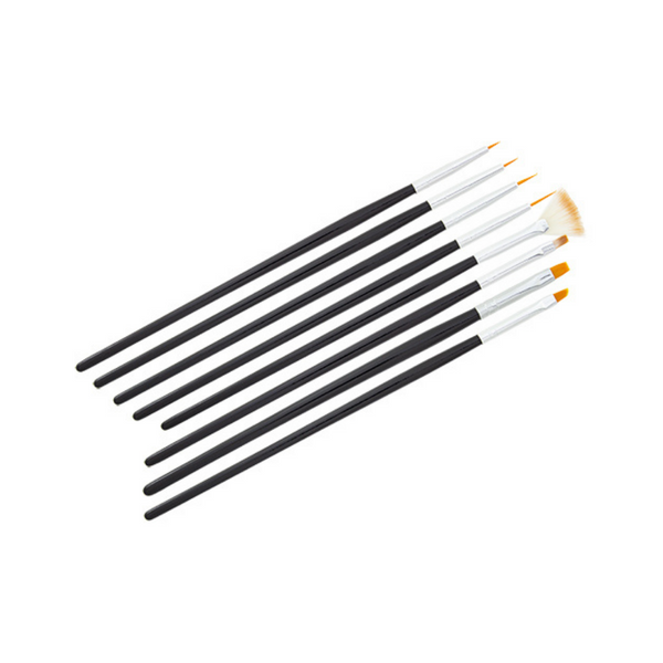 Kit of 8 nail art brushes