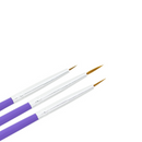 Kit 3 thin nail art brushes