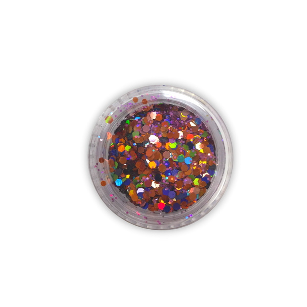 Multicolor hexagonal glitter #8