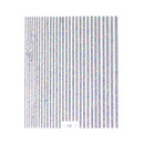 Glitter Stripes Stickers - Holo Silver