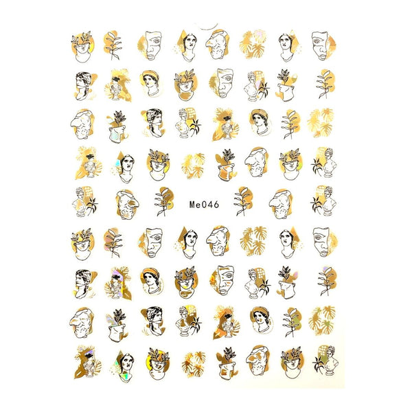 Face Gold Stickers #3