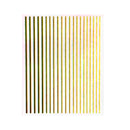 Chrome Stripes Stickers - Gold