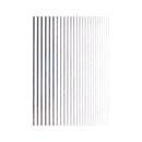 Chrome Stripes Stickers - Silver
