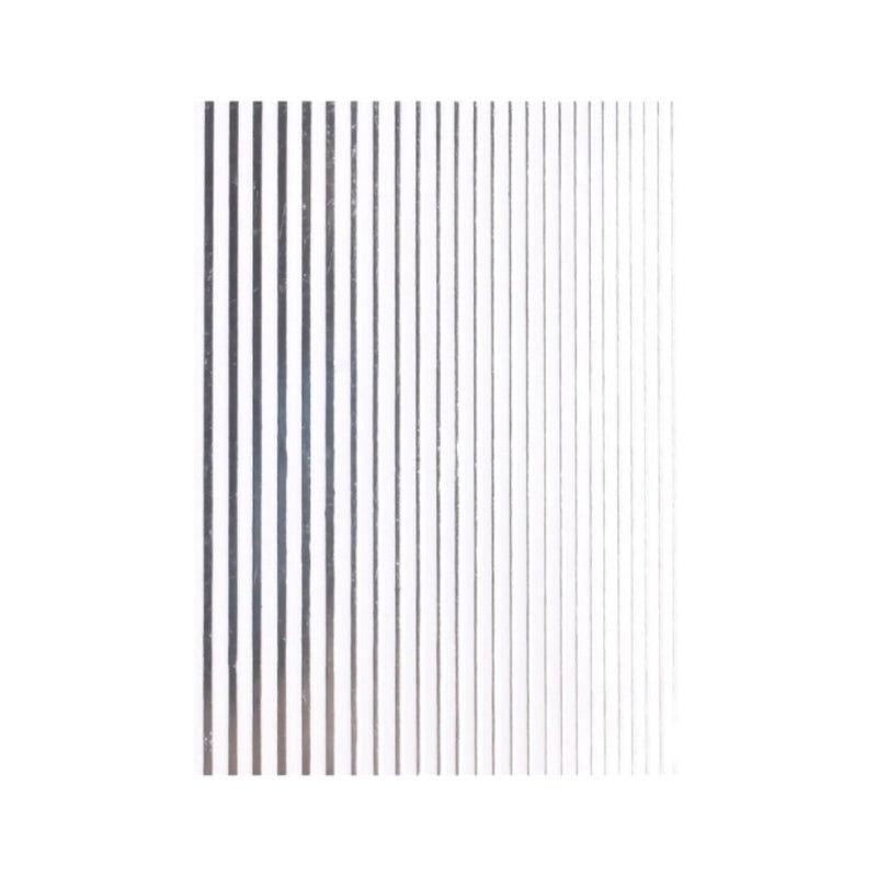 Adesivi Strisce Chrome - Silver