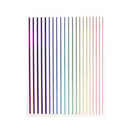 Chrome Stripes Stickers - Rainbow
